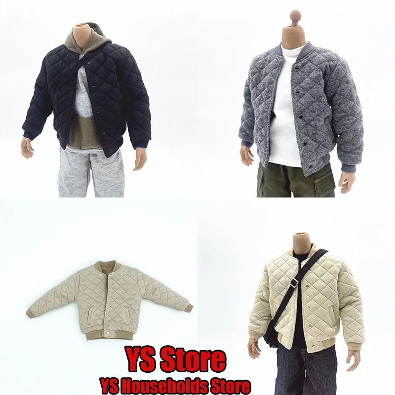 

Black Gray Light Khaki 1/6 Man Soldier Trendy Cotton Coat Short Top Toys Clothes Accessory For 12" Action Figure Body Decoration