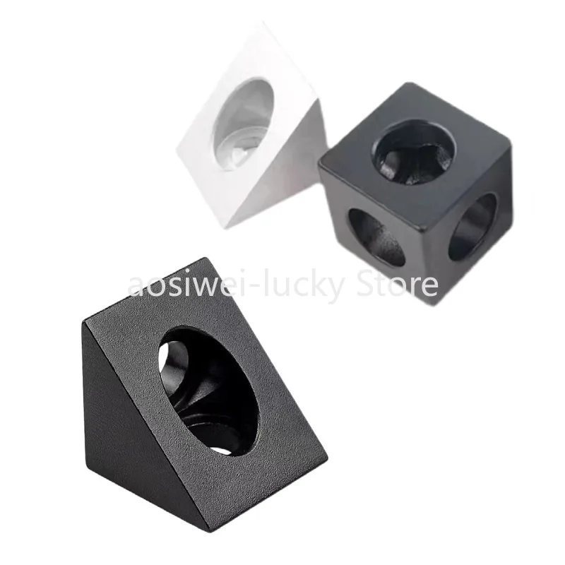 8pcs/pack Aluminum Profile 2020 Series Block Cube Bracket Cube Three Way Connector 90 Degree Aluminum Extrusion Cube 3D Printer
