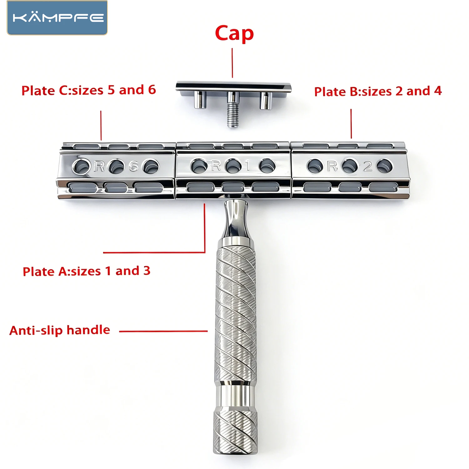 Бритва KAMPFE CNC с ручкой из  – обзор и цена Safety Razor Handle