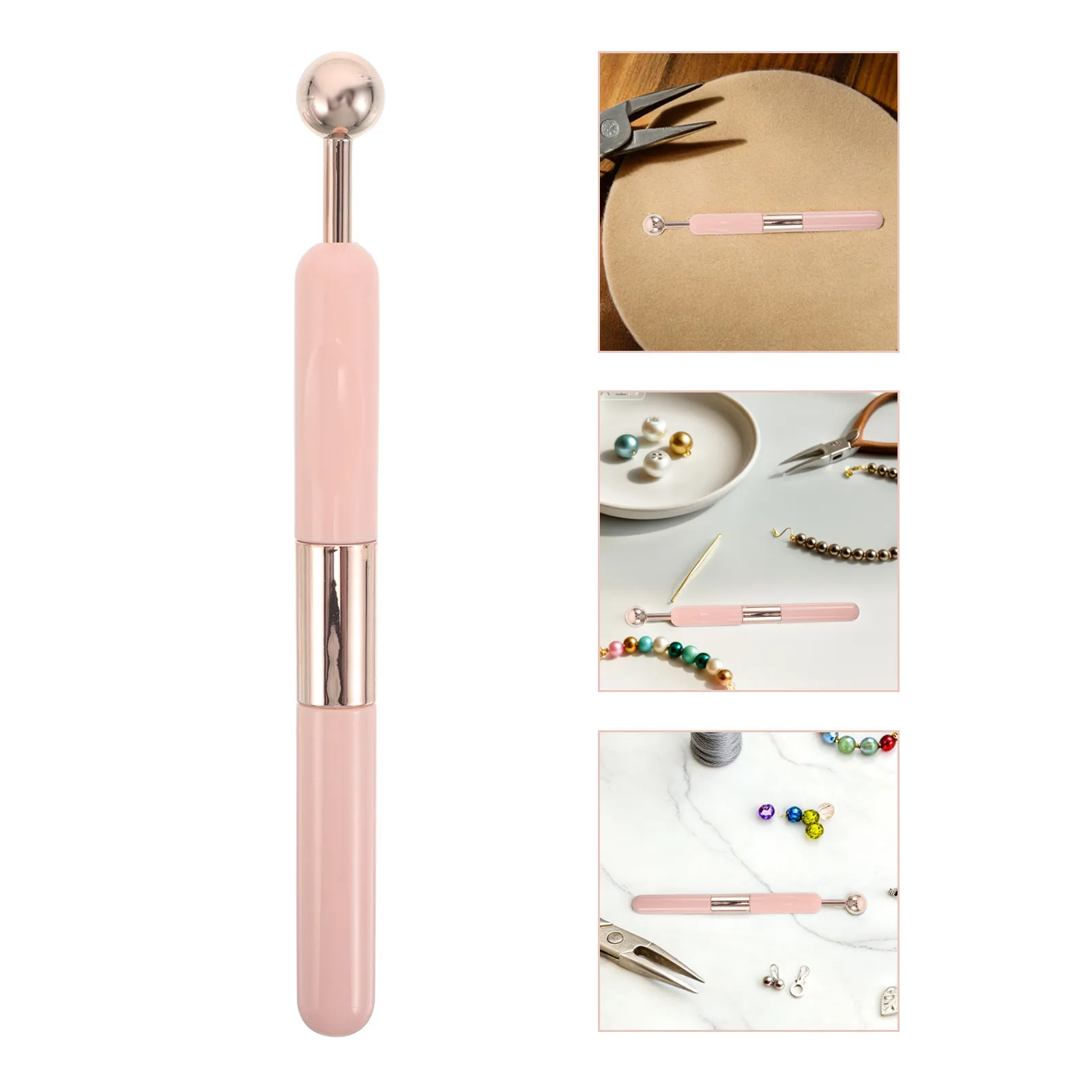 Bracelet Helper Tool Pink Dual-Ended Jewelry Wearing Assistance Aid Fastener Tool for Bracelet Necklace Easy Put on Clasp Helper