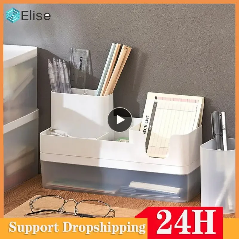 Stationery Storage Box Small Footprint Organizing Box High Quality Materials Multi Scenario Use Stationery Organization Reusable