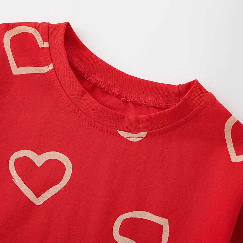 New children's clothing T-shirt Europe and America, lightweight, comfortable, cute printed, girls' casual versatile basic top