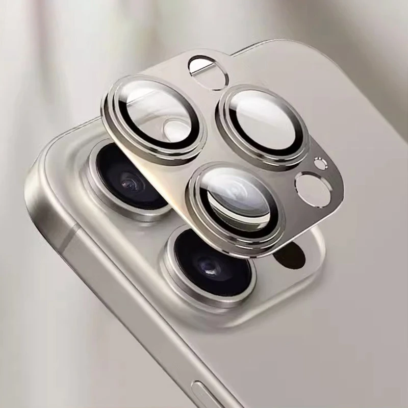 Metal Camera Lens Protector Glass For iPhone 15 Pro Max Aluminum Alloy Back Camera Ring Case Glass for iPhone 15 Pro Lens Cover