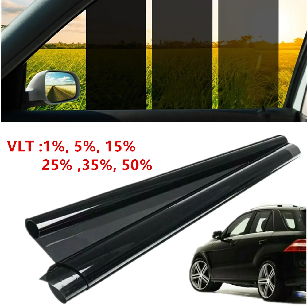 300CM X 50CM Tint Film For Office Car Home Glass Uncut Window Tint Roll Film Polarized Car Glass VLT 1% 5% 15% 25% 35% 50%