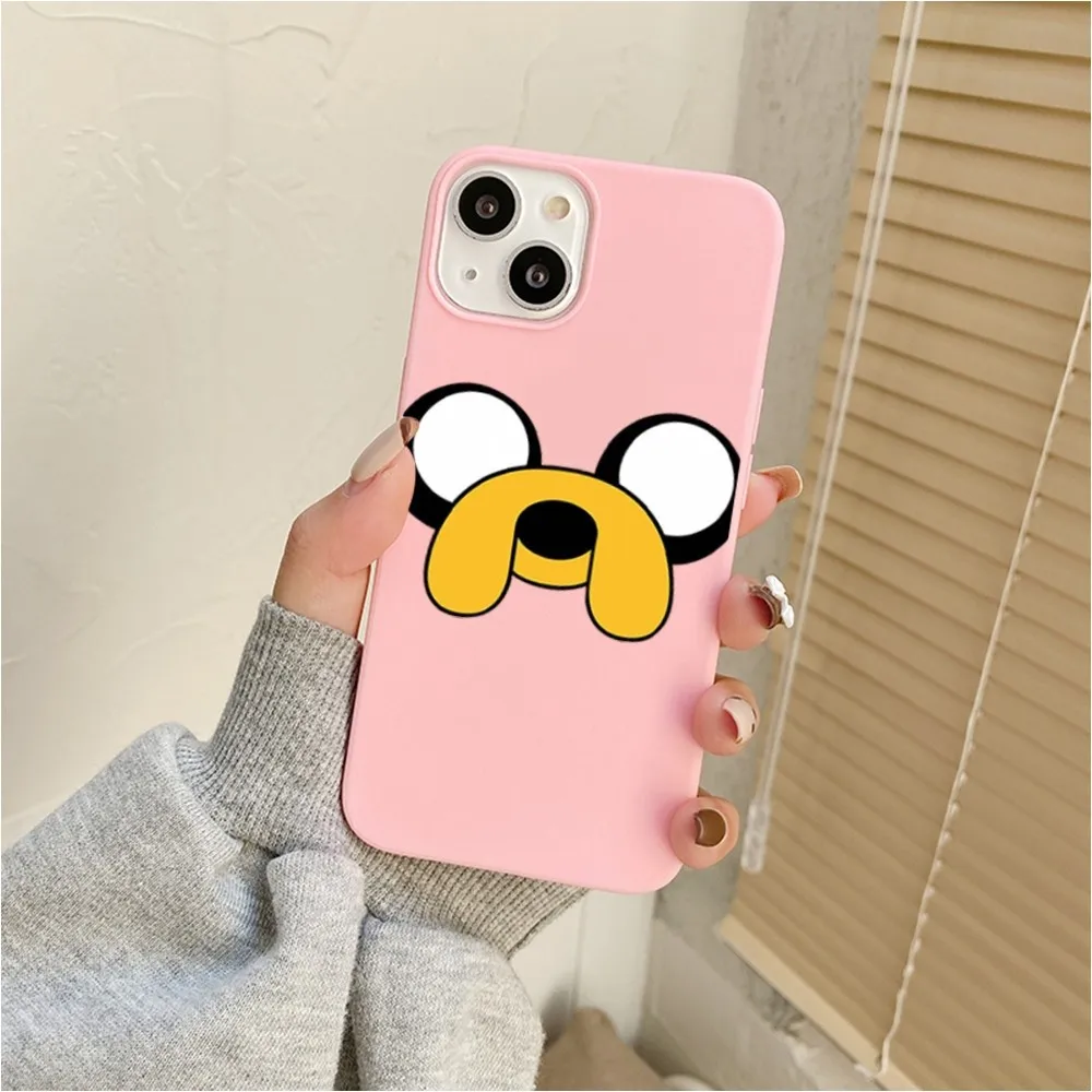 Anime A-adventure Time Phone Case For Iphone 11 13 14 Pro Max X Xr Xs Max Se2020 12mini Pink Cover Case