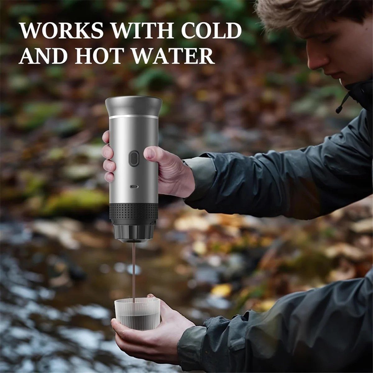 

L68A Portable Espresso Coffee Machine 3-in-1, Wireless & Electric, Compatible with Capsules & Powder, Ideal for Home & Travel