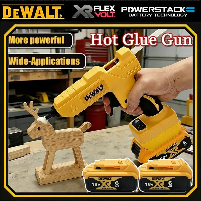 

Аккумуляторный ручной клеевой пистолет Dewalt для ремонта и DIY, термопистолет для сварки, с насадкой против ожогов, для аккумуляторов Dewalt