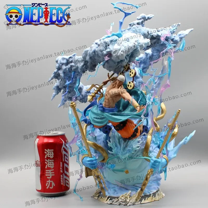 34cm Enel Action Figurine One Piece Gk Ls Anime Figures Eneru Pvc Statue Decoration Ornaments Toys Kids Gift Collectible