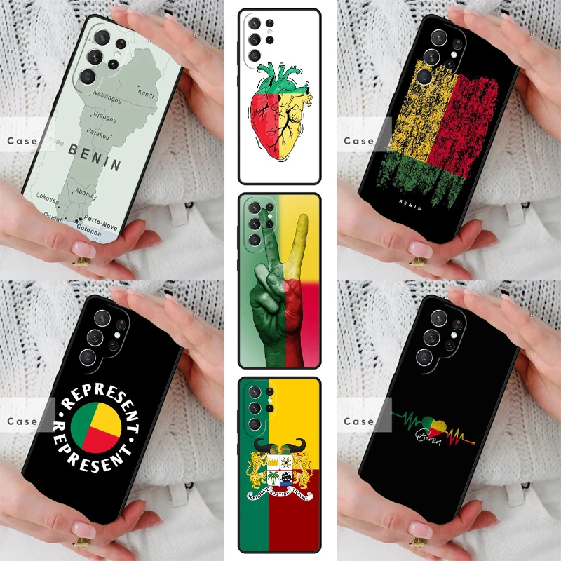 Чехол для телефона из ТПУ с флагом Бенина для Samsung Galaxy S26 S25 S24 S23 S22 S21 S20 Note10 Plus FE Ultra