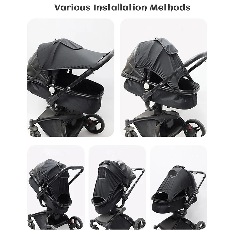 Universelles Kinderwagen-Zubehör Sonnenschutz UV-Schutz Sonnenschirm Kinderwagen-Verdeck für Kinderwagen Säuglingsautositz Sonnenblende – Detail 5