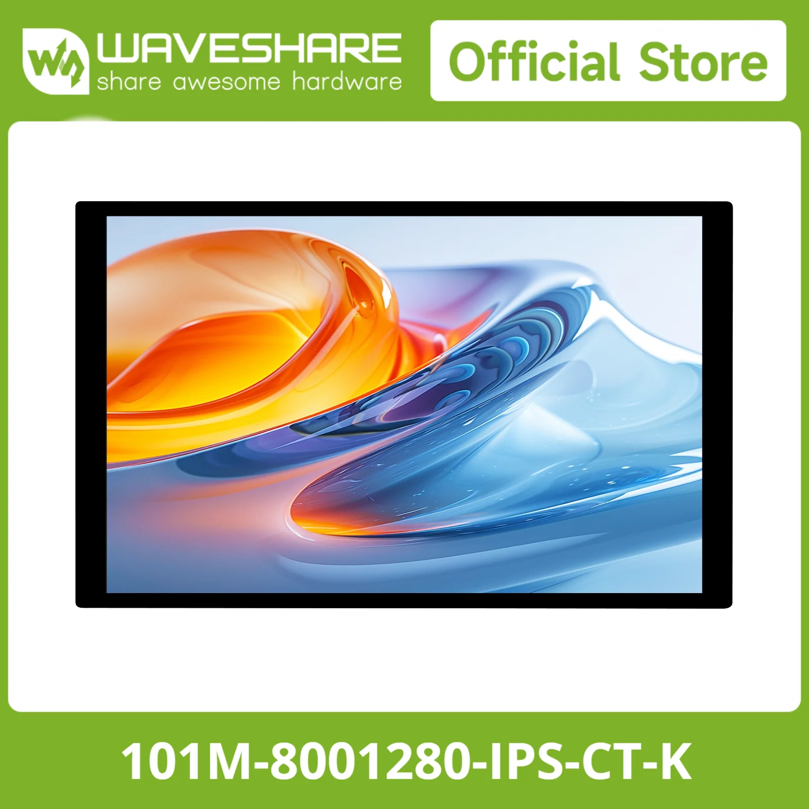 

10,1-дюймовый емкостный сенсорный дисплей IPS Waveshare, 800×1280, панель из закаленного стекла с оптическим склеиванием, интерфейс DSI, 10-точечный сенсорный экран