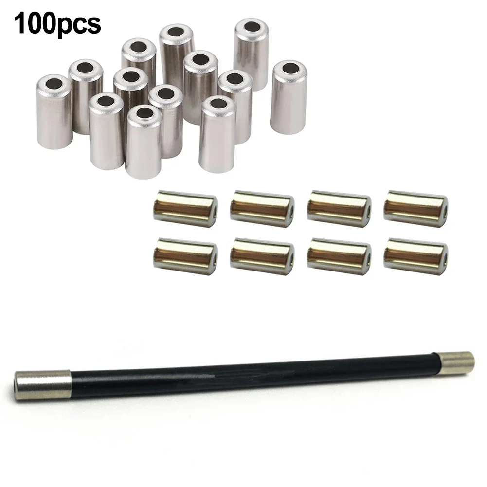 

100 шт., велосипедный тормозной рычаг переключения передач, торцевая крышка троса 4 мм/5 мм, торцевая крышка кабеля для шоссейного велосипеда, велоспорта, аксессуарыwww