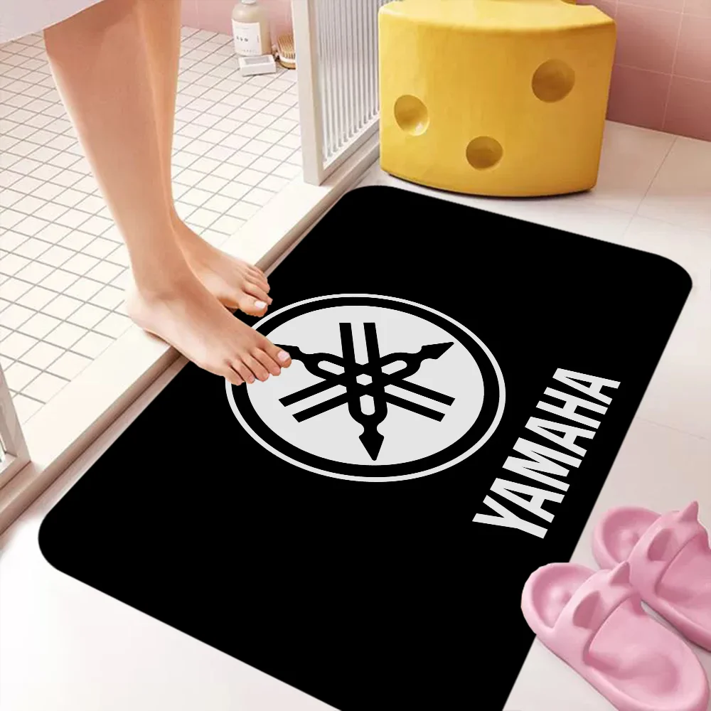 Y-YAMAHA Logo Fashion Bathroom Mat Non-Slip Laundry Room Mat Laundry Decor Balcony Child Living Room Toilet Rug