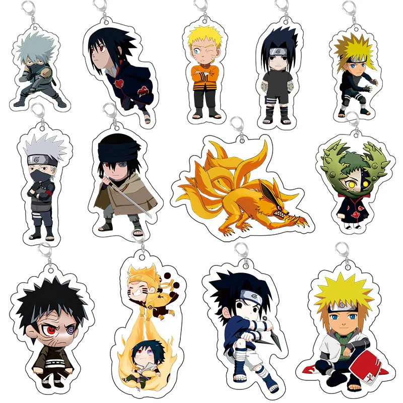 Llavero acrílico de Anime, accesorios de dibujos animados, figuras de Uchiha, Itachi, Sasuke, Pain, Konan, Deidara, Kakuzu, Hidan, regalos