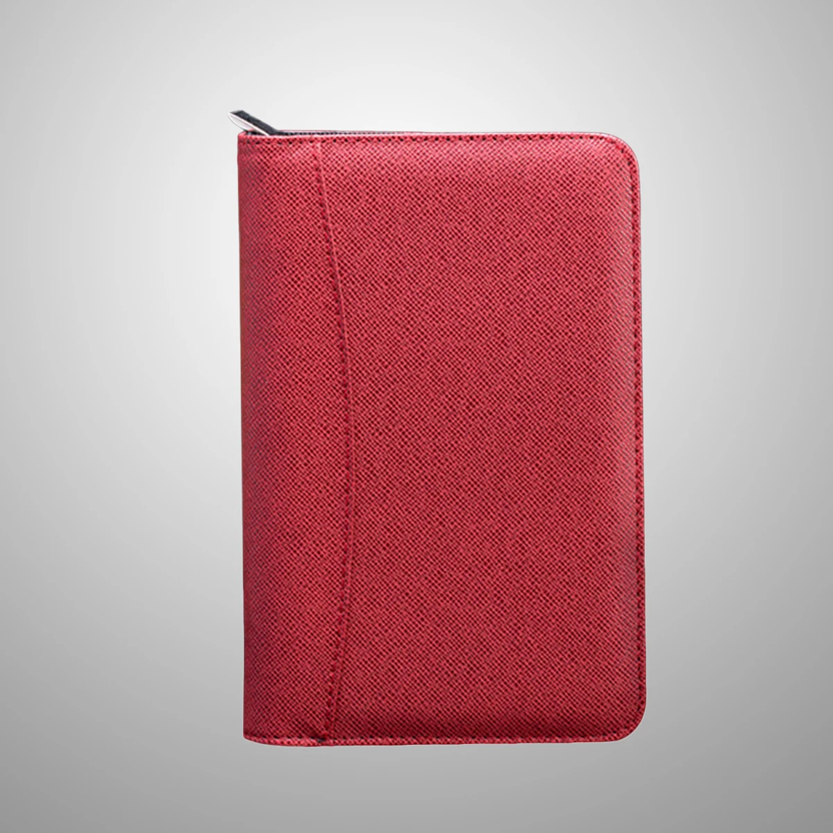 

Deluxe 6-Ring Faux Zipper Business Travel Agenda Manager A6 Organizer Notebook Cardholder Calculator File Pocket for Men