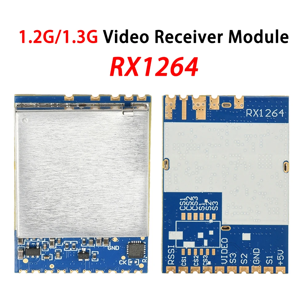 1.2G/1.3G FM Video Receiver Module RX1264 Audio And Video Transmission Receiver Module DC 5V Wireless FPV Image Transmission