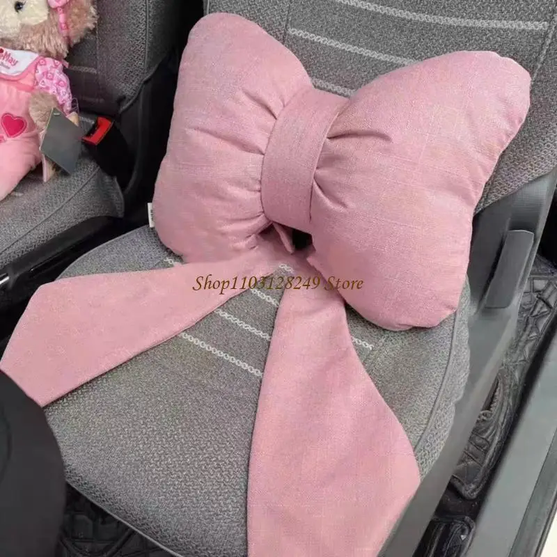 

N5KD Lumbar Support Pillow for Office Chair Back Support Pillow for Car, Computer, Gamings Chair,Bowknot Back Cushion