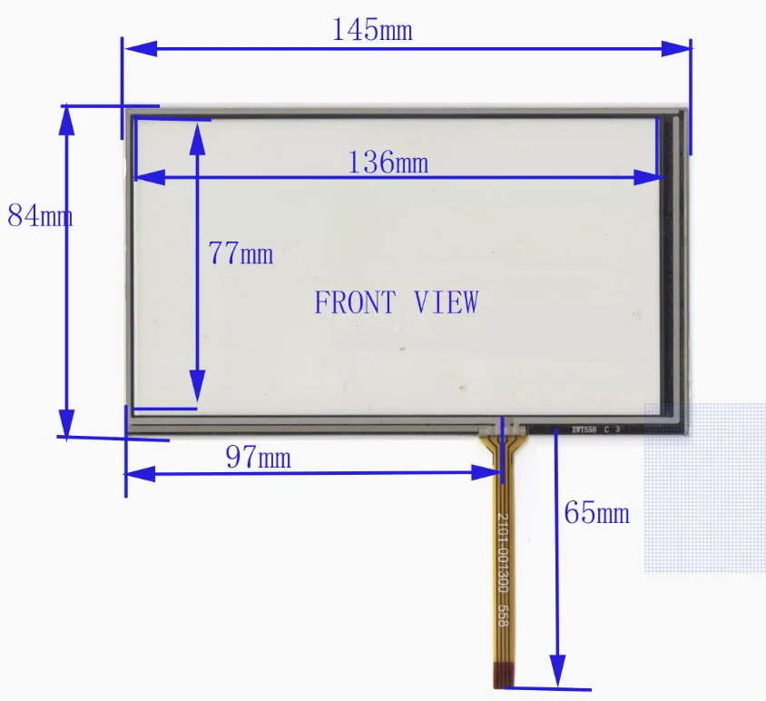 6-inch 145 * 84 car navigation touch handwriting external screen four wire resistor XWT558 145mm * 84mm