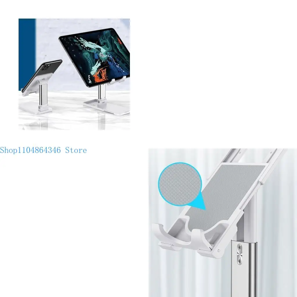 

5asd Universal Aluminum Alloy Desktop Adjustable Phone Holder Folding Phone Mount