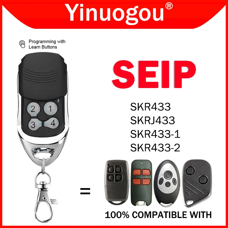 Garage Remote Control SEIP SKRJ433 SKR433-1 SKR433-3 433MHz Barrier Gate Control Garage Door Command Door Opener Rolling Code
