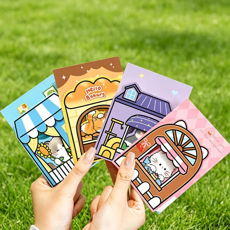 48pcs/lot Creative Cat Memo Pad Sticky Notes Cute N Times Stationery Label Notepad Bookmark Post School Supplies