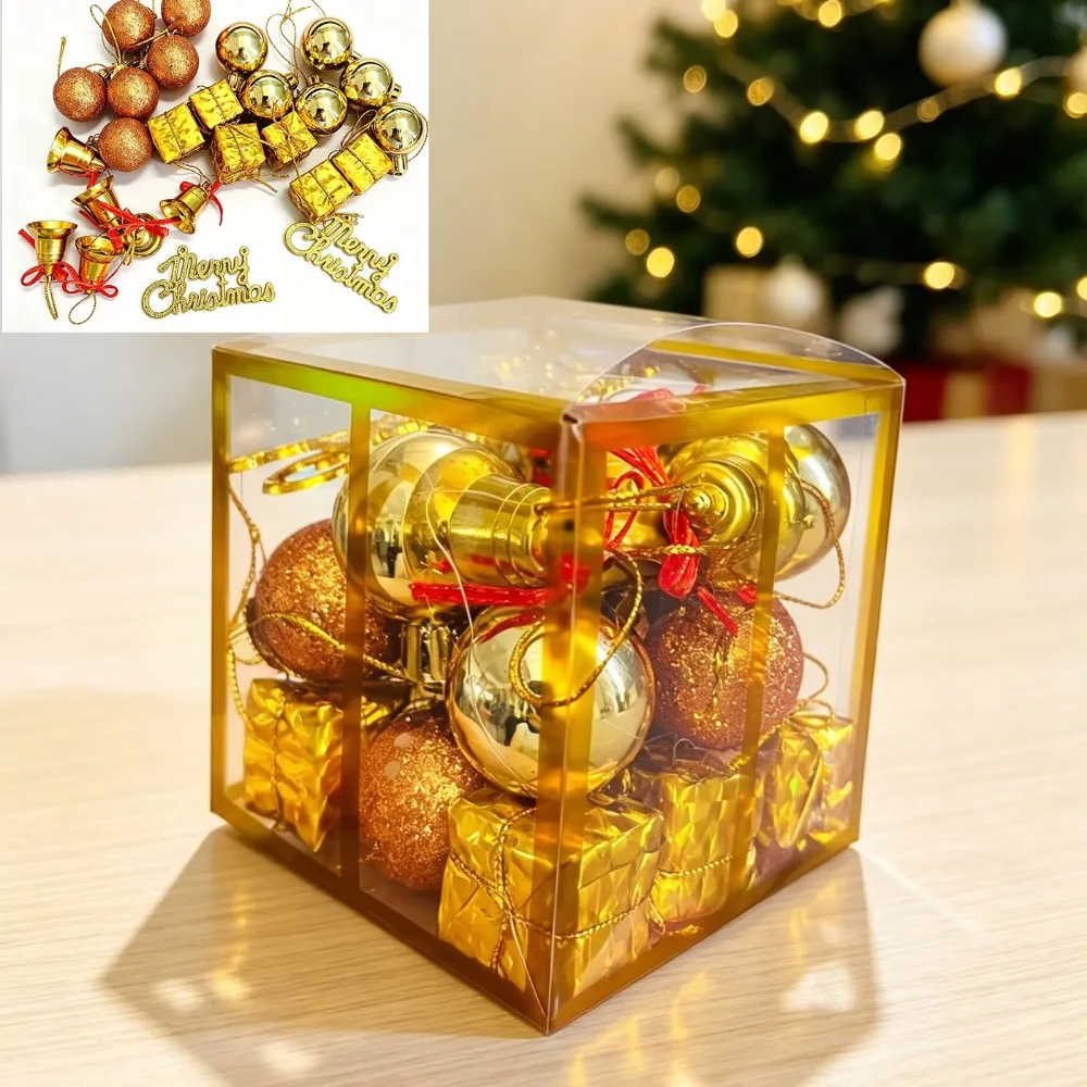 26pcs Christmas Tree Decorations, Christmas Gift Boxes, Holiday Ornaments, Christmas Tree Decorations, Pendants