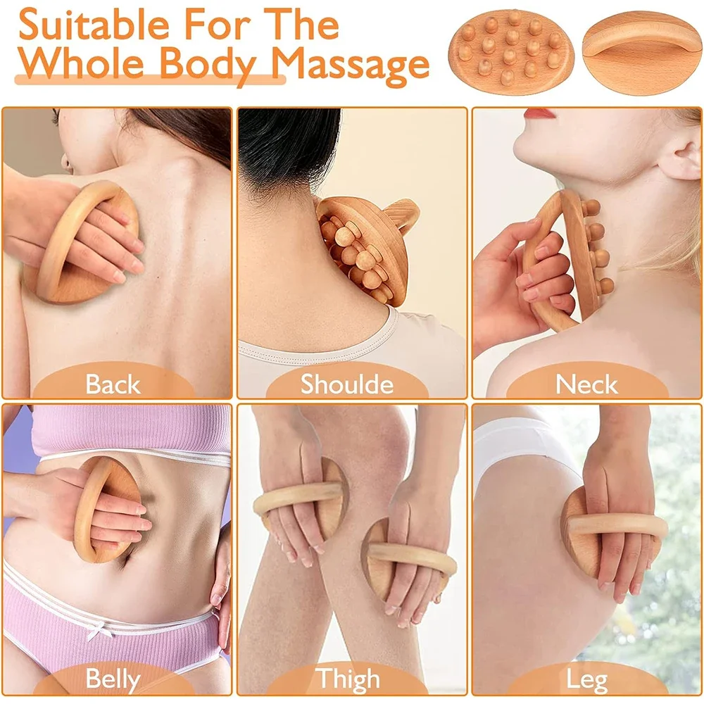 Brosse de massage Gua Sha en bois, outils de thérapie, masseur de proximité lymphatique, sculpture du corps, relaxation musculaire