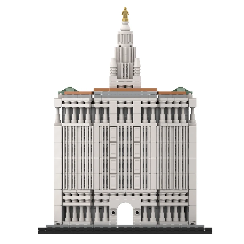 1130 pièces de construction de gratte-ciel de style néoclassique MOC, blocs de construction modulaires personnalisables, jouet simple à monter soi-même pour enfants, cadeau de festival pour garçons