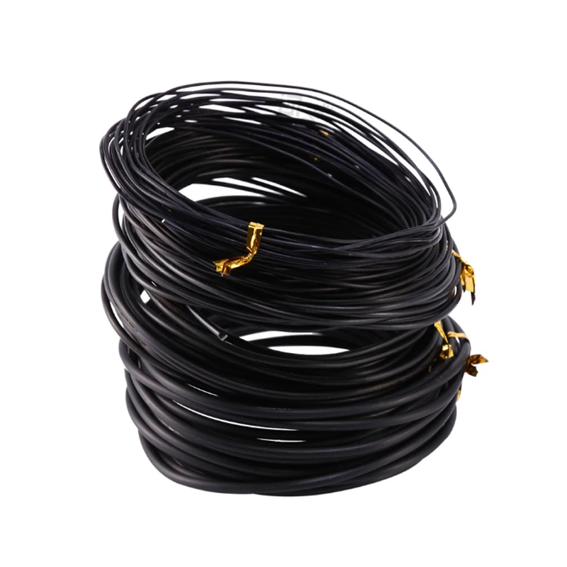 5M Black Bonsai Wires Anodized Aluminum Bonsai Training Wire 5 Sizes 1.0mm/1.5mm/2.0mm/2.5mm/3mm For Plant DIY Shapes