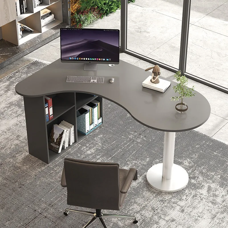 Corner desk bookshelf combination integrated computer desktop table, simple home bedroom student study table writing table