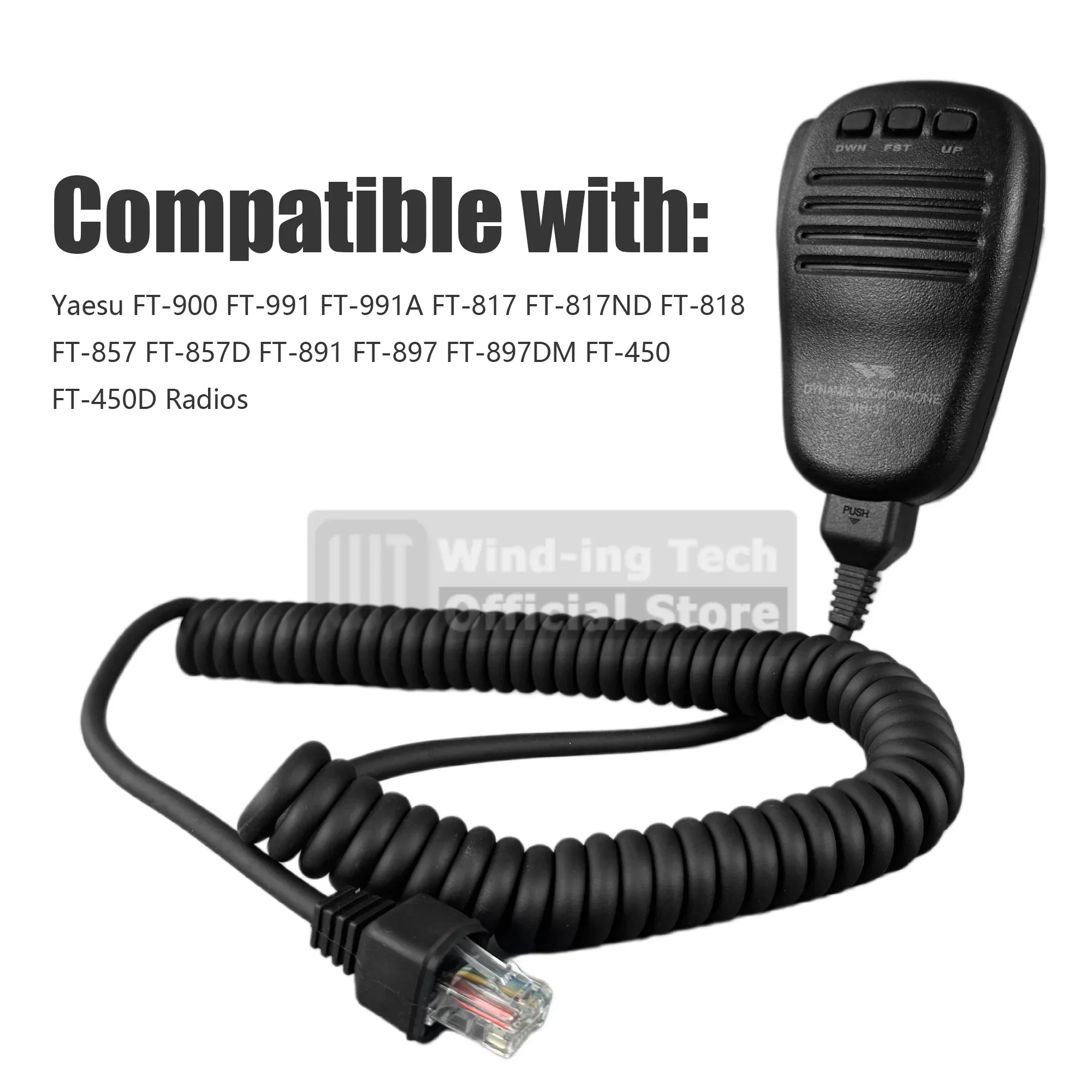 MH-31A8J Microphone Handheld Speaker 8 Pole Multi-Pin Connector Portable Compatible With Yaesu FT-817 FT-991A FT-897 FT-450D Mic