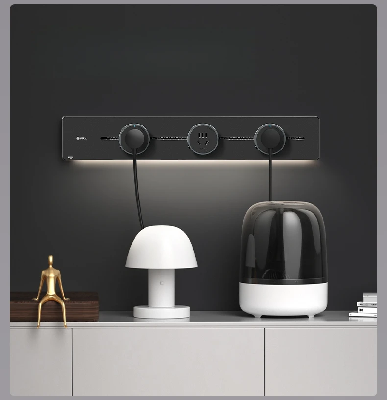 

Беспроводная дорожка питания, настенная 5 розетки переменного тока, адаптер USB-порта, номинальный ток 13 А для сети Wi-Fi США/ЕС/Великобритании/FR с 4 + 3 портами