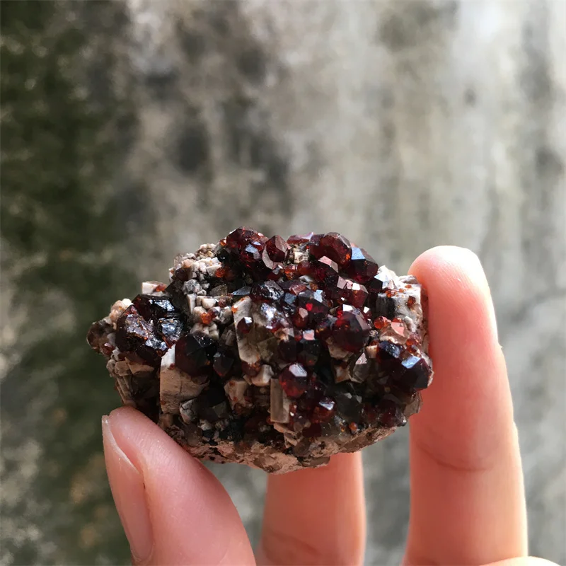 100% Natural Garnet Mineral Specimen Stones Healing Crystals Quartz Cluster Home Decor Teaching And Scientific