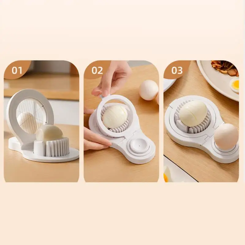 Egg Slicer Heavy Duty Strawberry Slicing Tool with Stainless Steel Wire Multipurpose Egg Slicing Cutting Tool for Soft Fruit
