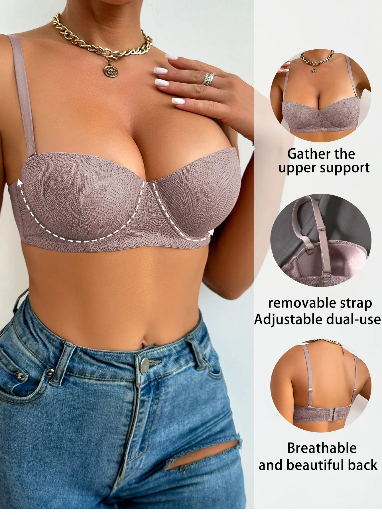 Sutiã Feminino Push Up Texturi - Cotton Bra Everyday avaliação e preço