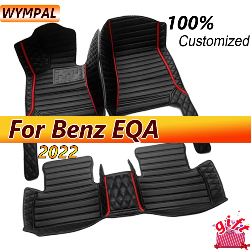 

Car Floor Mats For Mercedes Benz EQA 2022 Custom Auto Foot Pads Automobile Carpet Cover Interior Accessories