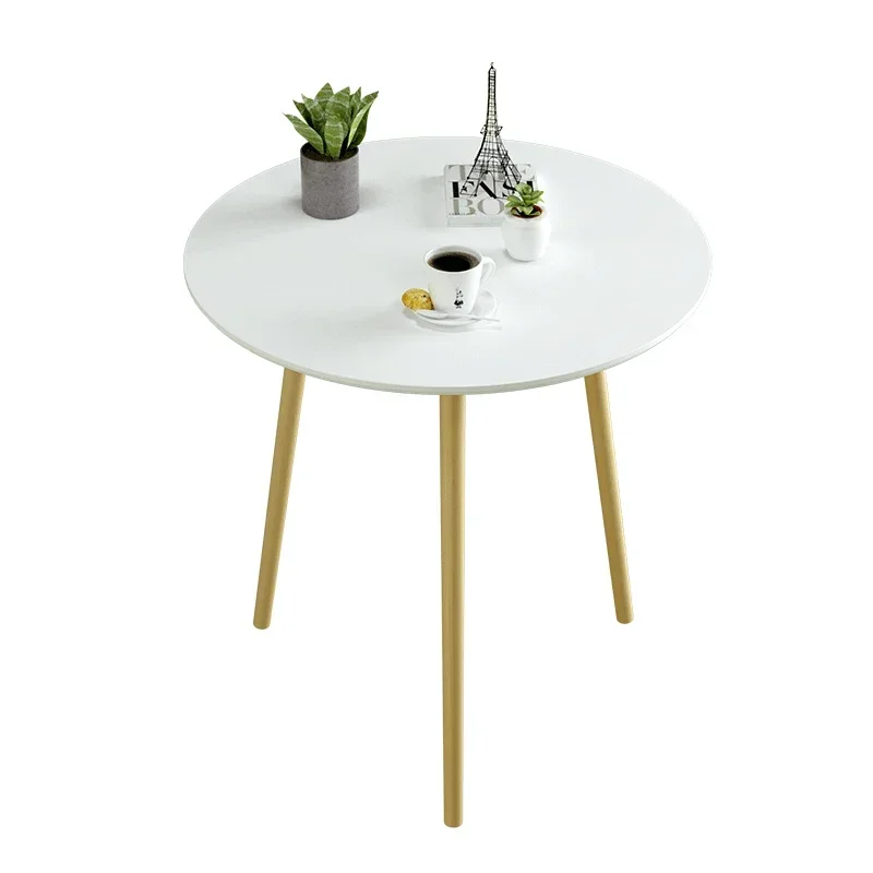 Nordic White Coffee Table Wood Round Portable Minimalist Creative Table  Small White Meuble  Furniture