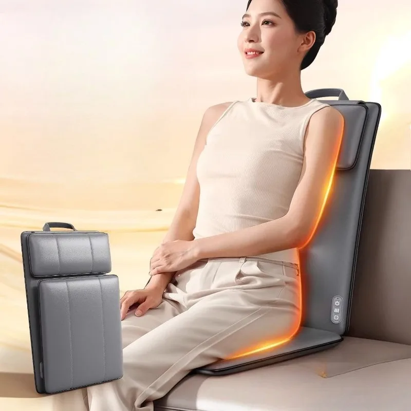 Wireless Portable Massage Cushion Flexible Long Track Back Foldable Handheld Ultra-Thin Massage Mattress with Strap Charging
