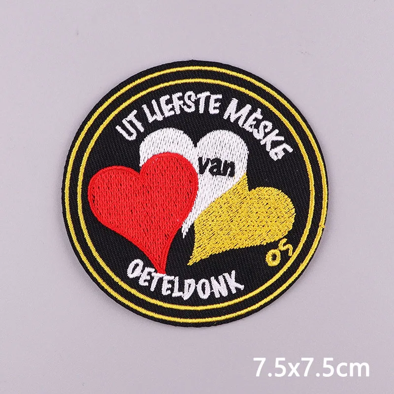 2025 Netherland Carnival Iron On Patches For Clothing Thermoadhesive Patch For Clothes Oeteldonk Emblem Embroideried Patches DIY