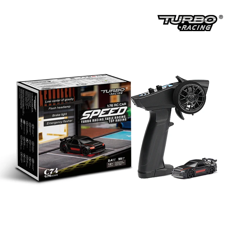 Turbo Racing 1:76 C64 C73 C72 C74 Drift RC Auto Met Gyro Radio Volledige Proportionele Afstandsbediening Speelgoed RTR Kit Voor Kinderen en Volwassenen - afbeelding 1