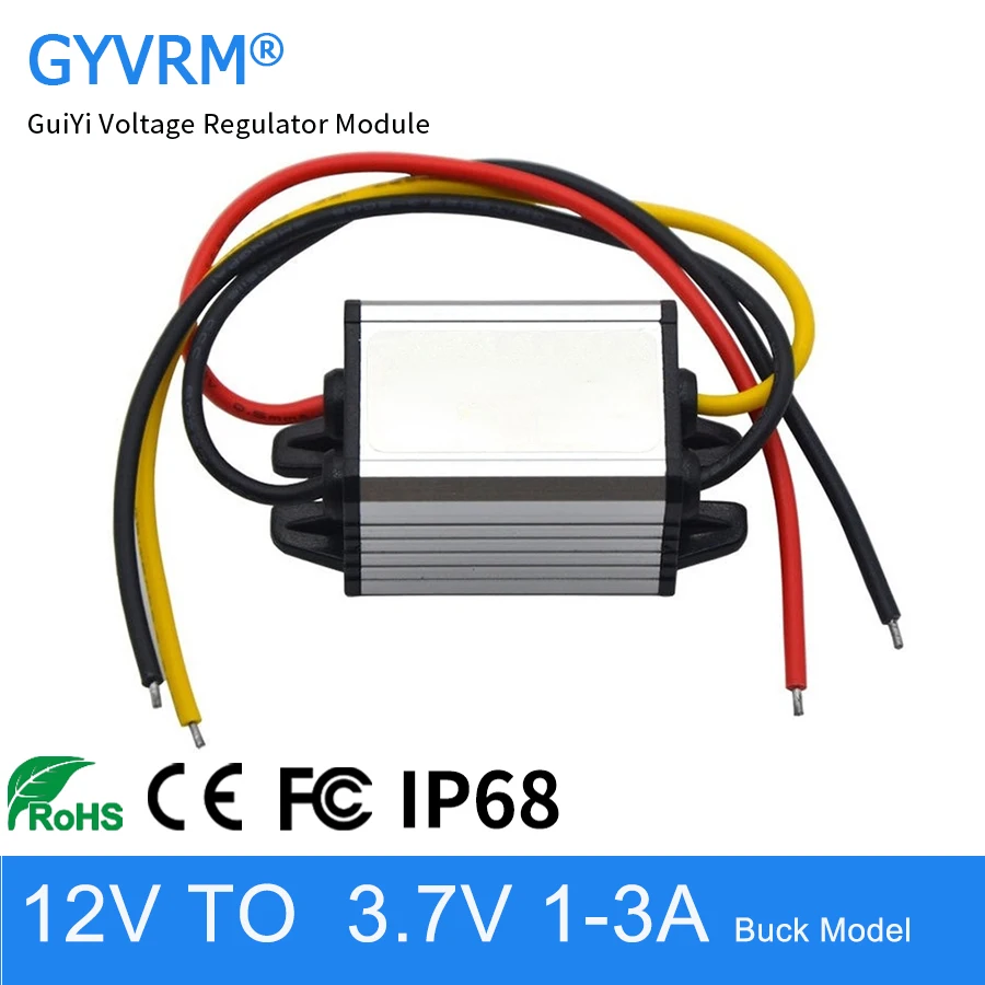 

DC DC Converter 12V to 3.7V 1A 2A 3A Buck Converter 8-22V to 3.7V 11W DC DC Step Down IP68 Waterproof Model