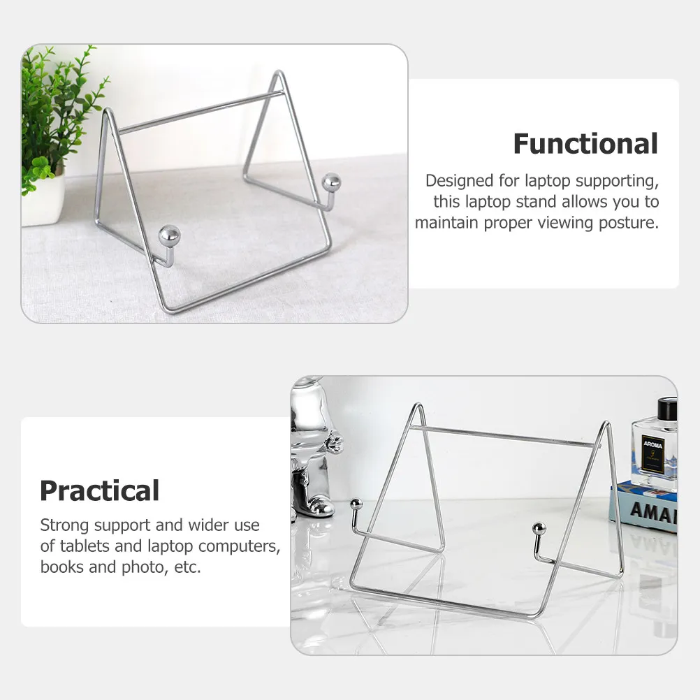 2Pcs Tablet Stand High Grade Iron Laptop Riser Ergonomic Computer Support Desk Holder Book Stand for Work Study