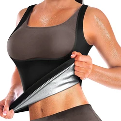 Sweat Vest Sauna Sweat Suit for Women Sauna Shirt Shapewear Silver