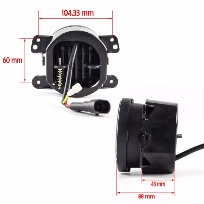 4 "بوصة سيارة LED مستديرة Led أضواء الضباب 30 واط 6000 كيلو الأبيض خاتم على شكل هالة DRL على الطرق الوعرة مصابيح الضباب ل Jee p Wr-angler JK TJ LJ ل دودج