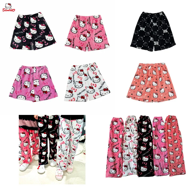 

Sanrio Hello Kitty Pajamas Pants Ladies Athletic Shorts Cute Y2K Summer Home High Waist Shorts American Hot Pants Girl Gift