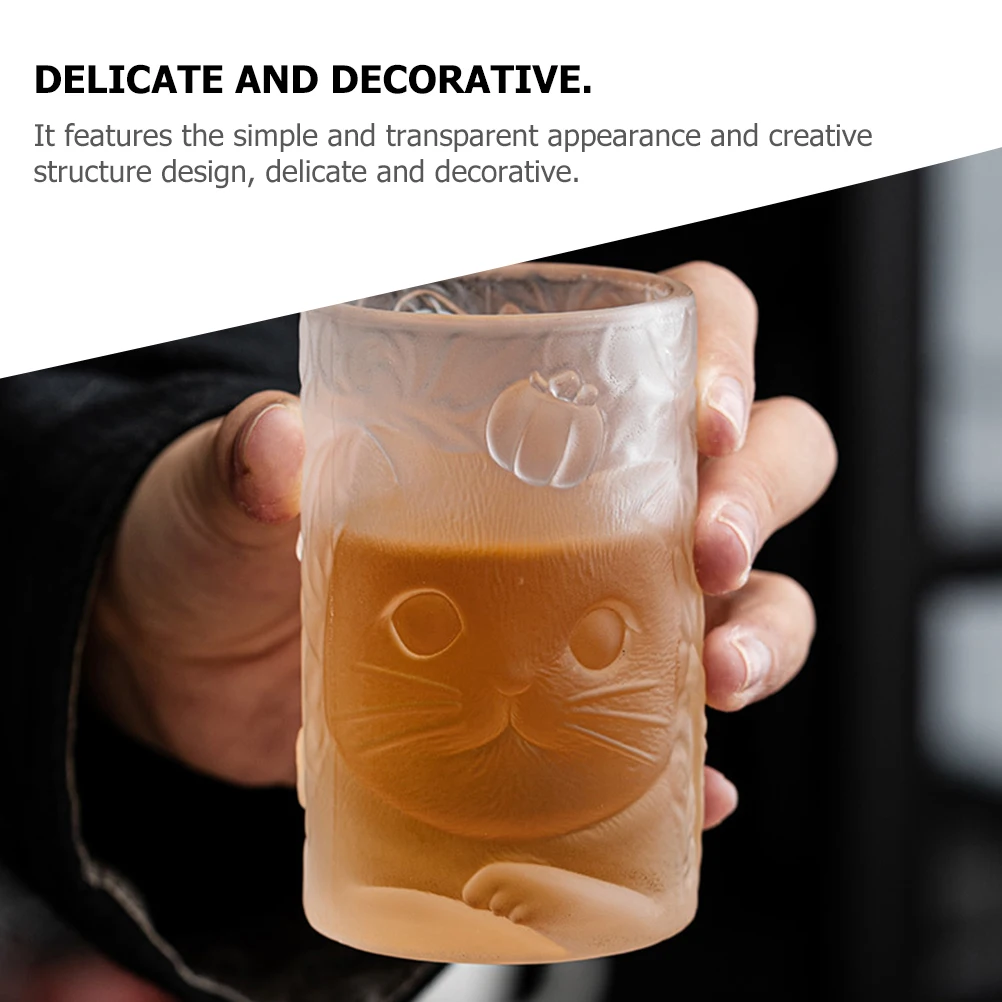 

Cat Pattern Cocktail Glass Transparent Design Reusable Drinkware for Parties Weddings Birthdays Home Use Wine Tea Coffee Juice