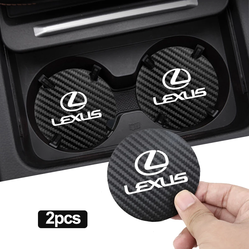 2 قطعة قاعدة أكواب جلدية داخلية للسيارة مضادة للضوضاء وسادة أكواب الماء لكزس RX300 IS200 IS250 ES350 Ct200h UX250h NX300h RX350 ES300h