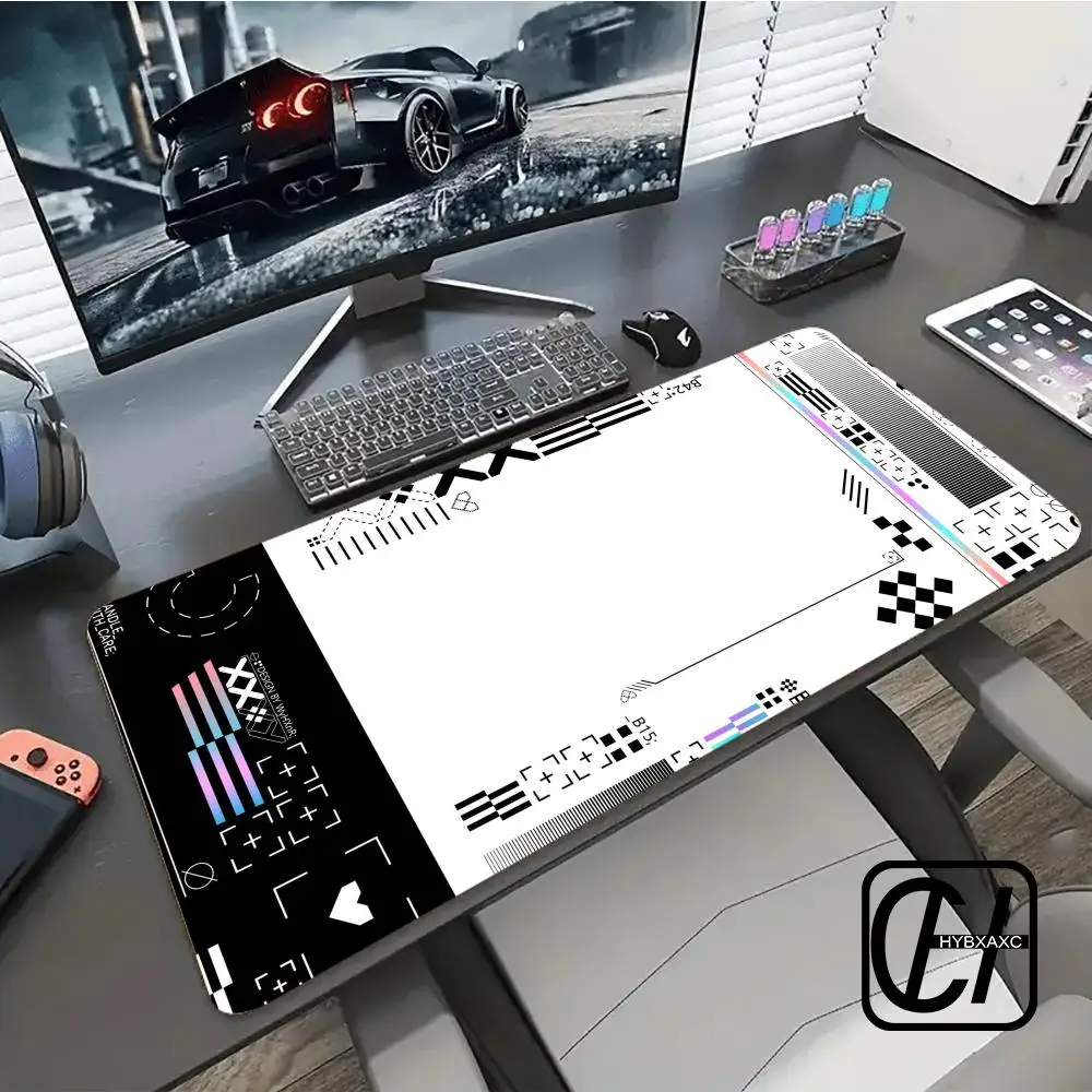 

White Mouse Pads Printstream Gaming Mousepads Large Mousepad Gamer HYB XXC Mat Rubber Deskpad Company Desk Mats XXL For Csgo