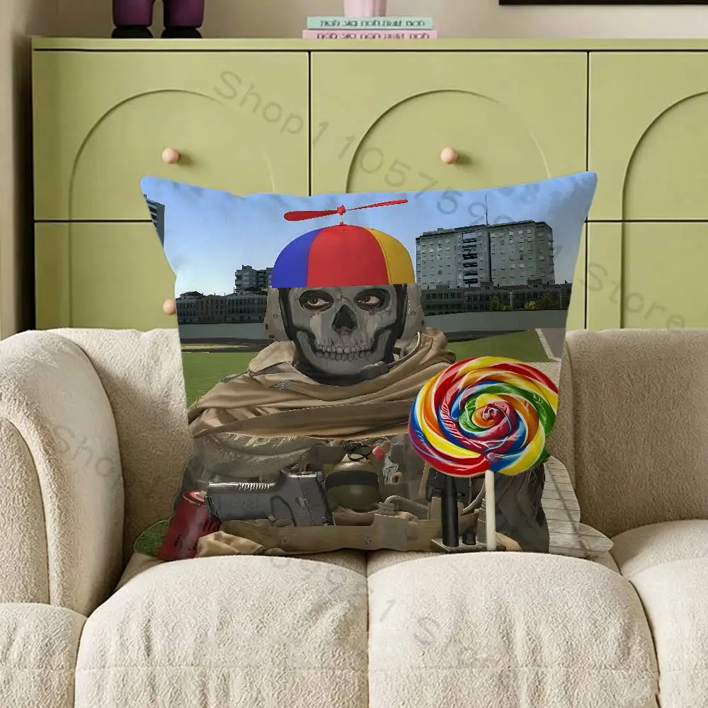 Funny Duty COD Cartoon Print Throw Pillow Cover Square Cushion Case for Living Room Bedroom Decor 5