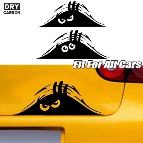 Peeking Monster-pegatina de ojos grandes para coche, autoadhesiva impermeable, cubierta antiarañazos, decoración automática, estilo de coche